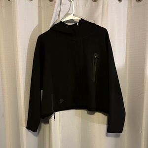 Nike Women's Black Cropped Hoodie Jacket